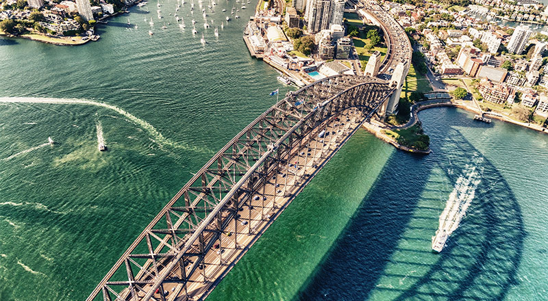 Sydney Harbour Bridge - aerial view